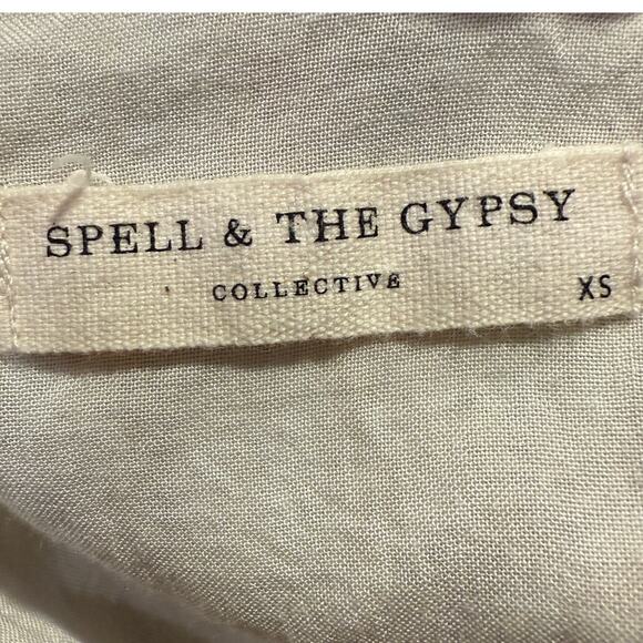 Spell & The Gypsy Collective Hendrix Boho Floral Long Sleeve Peasant Top XS Fall - Picture 6 of 9